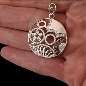 Sterling Silver Cut Out Design Necklace